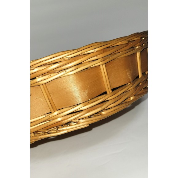 Rattan wicker chip and dip serving basket tray bowl vintage - Picture 8 of 10